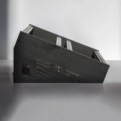 7U 104HP Slanted Eurorack cases in BLACK
